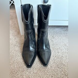 Free People Western Black Boots